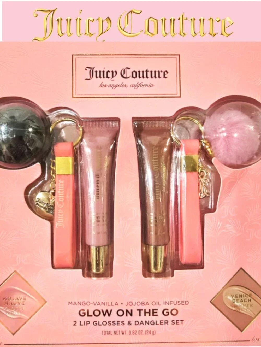 Juicy Couture Glow On The Go Lip Gloss & Dangler Set